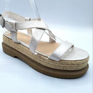 Zingara Chunky Platform Espadrille Strap Sandals Lug Soles EU 38 US 7.5